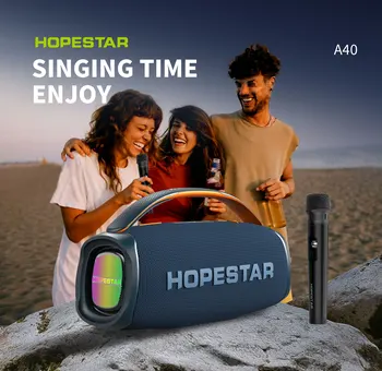 HopeStar A40 Bluetooth динамик 70 Вт высокомощный водонепроницаемый портативный сабвуфер для домашнего кинотеатра аксессуары для микрофона caixa de som