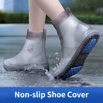 Корея Водонепроницаемый Силиконовый чехол для обуви Высокие непромокаемые сапоги Чехол Нескользящая обувь Протектор Уличная Многоразовая Утолщенная обувь
